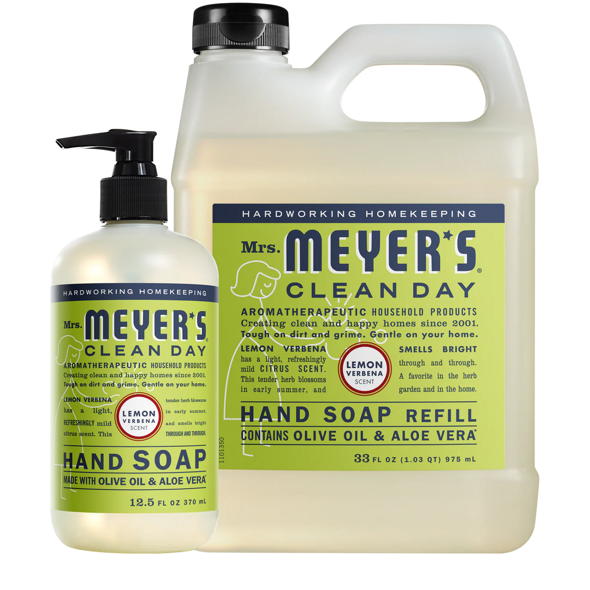 Lemon Verbena Liquid Hand Soap & Refill Set